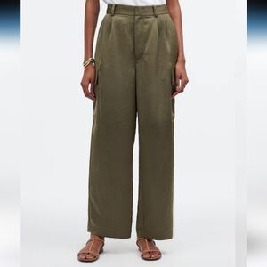 Madewell Olive Wide-Leg Cargo Pants